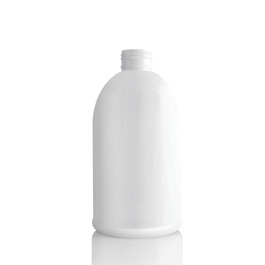 500ml White PET Boston Bottle unfitted - squat